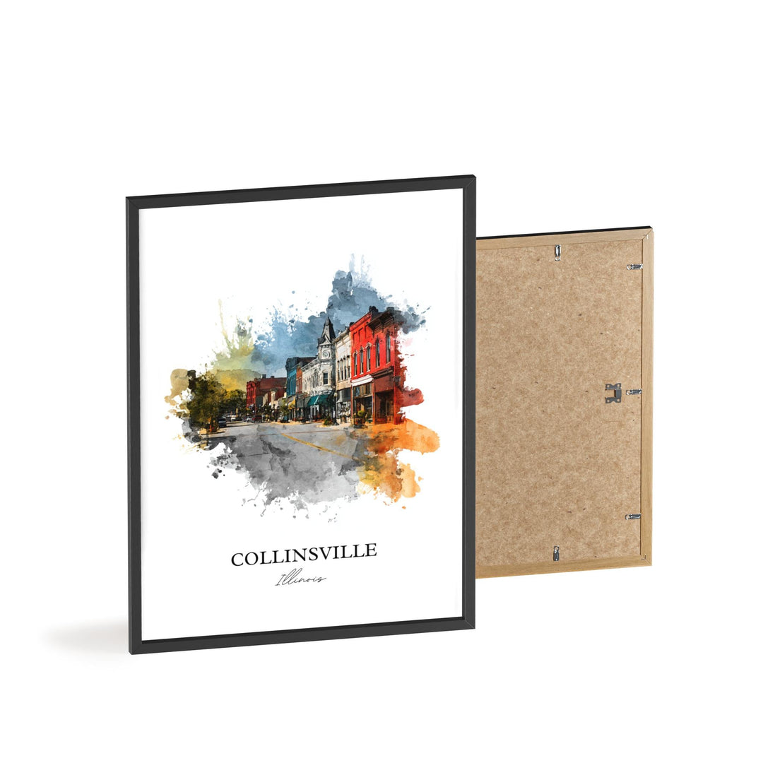 Collinsville, Illinois – Watercolor Art Print
