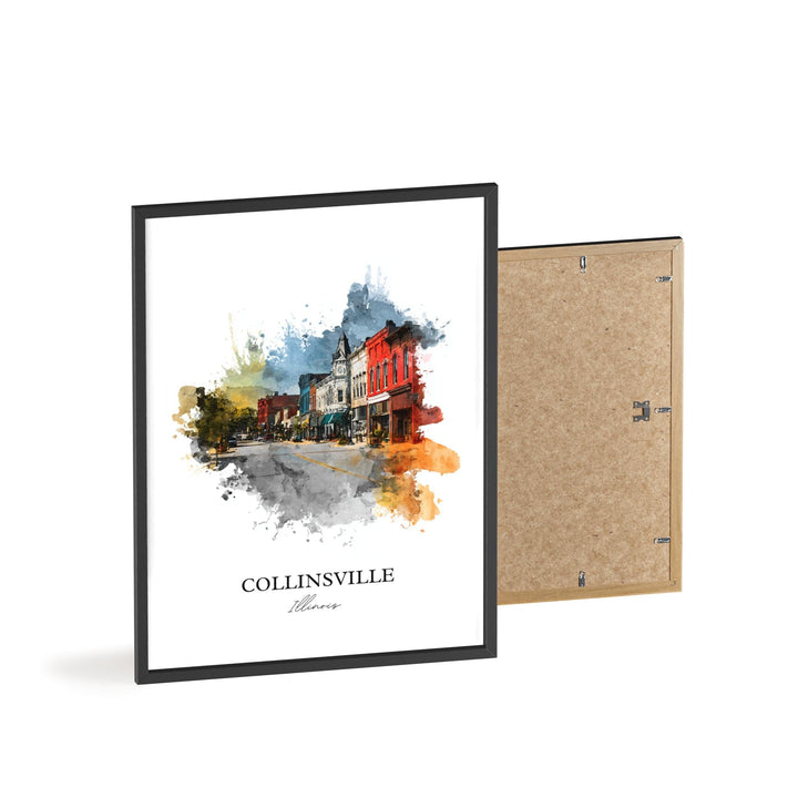 Collinsville, Illinois – Watercolor Art Print