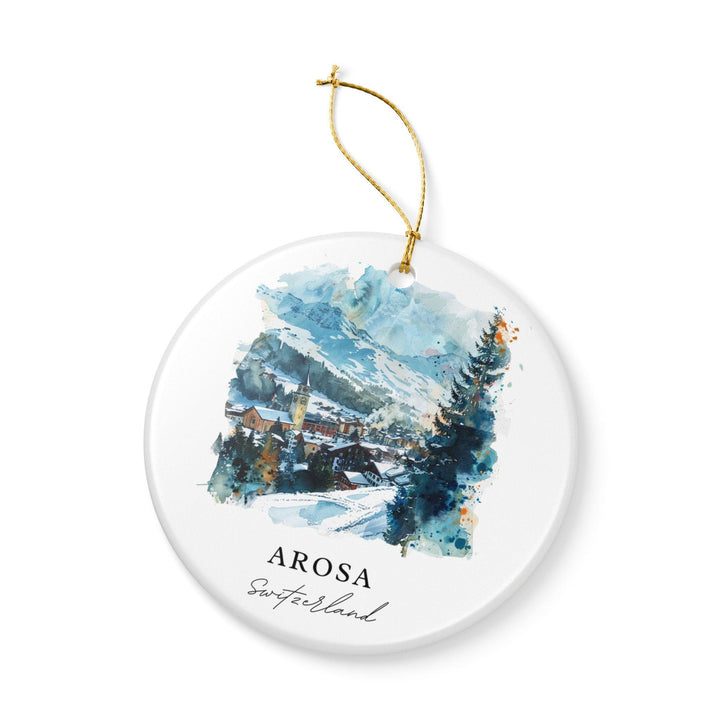 Arosa Switzerland Ornament: Unique Arosa Souvenir, Arosa Xmas Decor, and Authentic Arosa Switzerland Gift