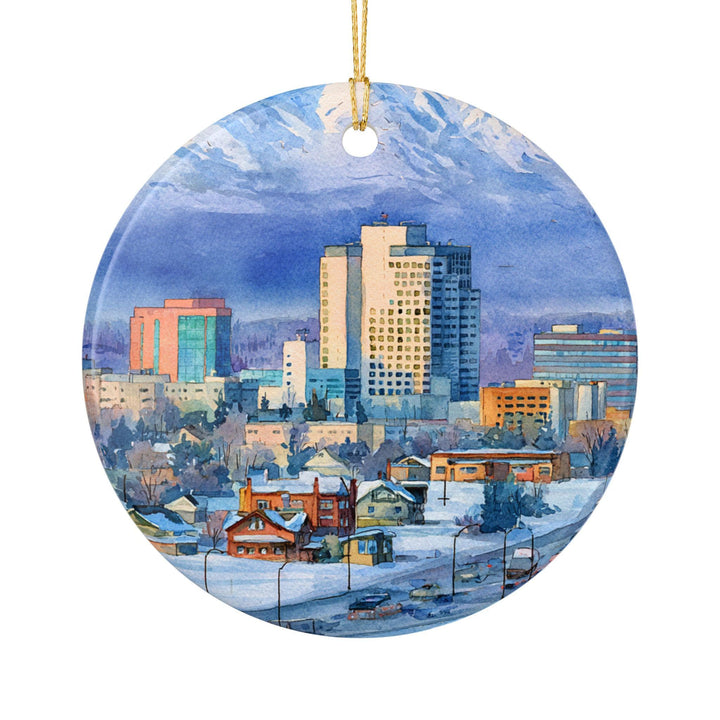 Anchorage AK Ornament: Unique Anchorage Souvenir, Anchorage Xmas Decor, and Authentic Anchorage Alaska Gift