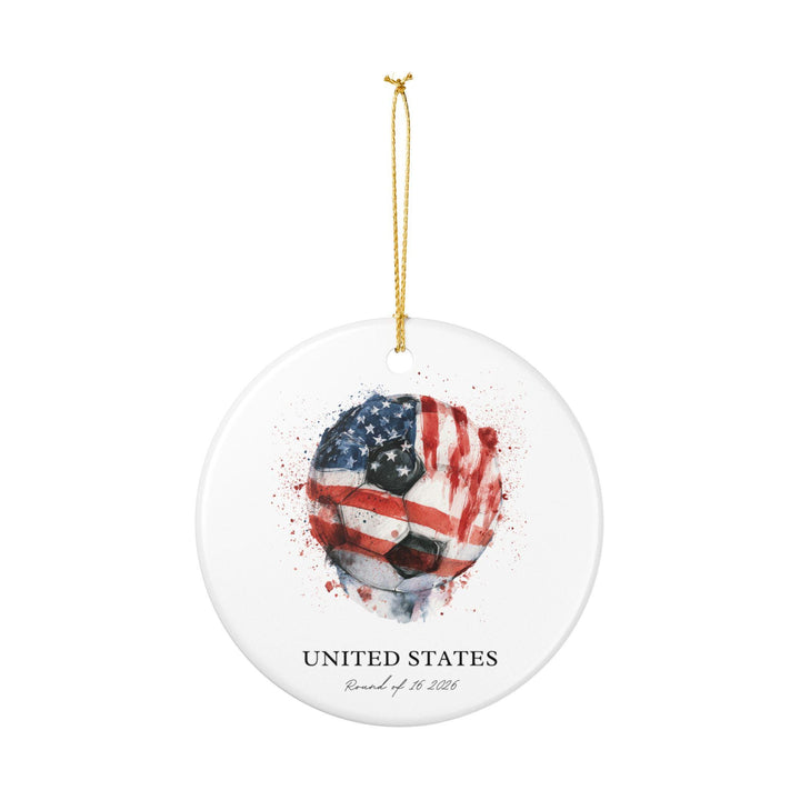 USA Soccer Ornament 2026 | Round of 16 Football Fan Keepsake, USA Christmas Ornament