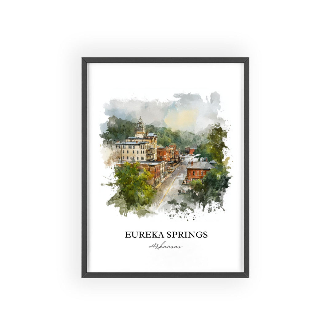 Eureka Springs, Arkansas – Watercolor Art Print