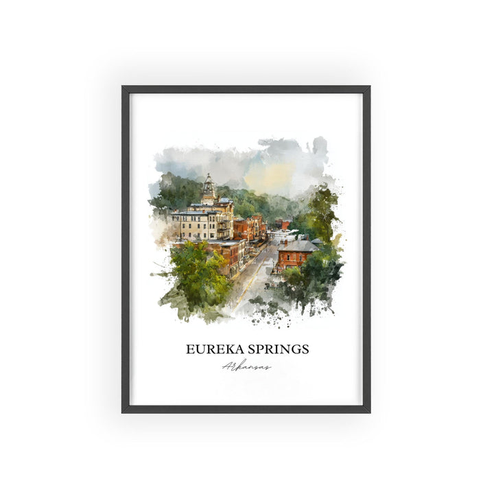 Eureka Springs, Arkansas – Watercolor Art Print