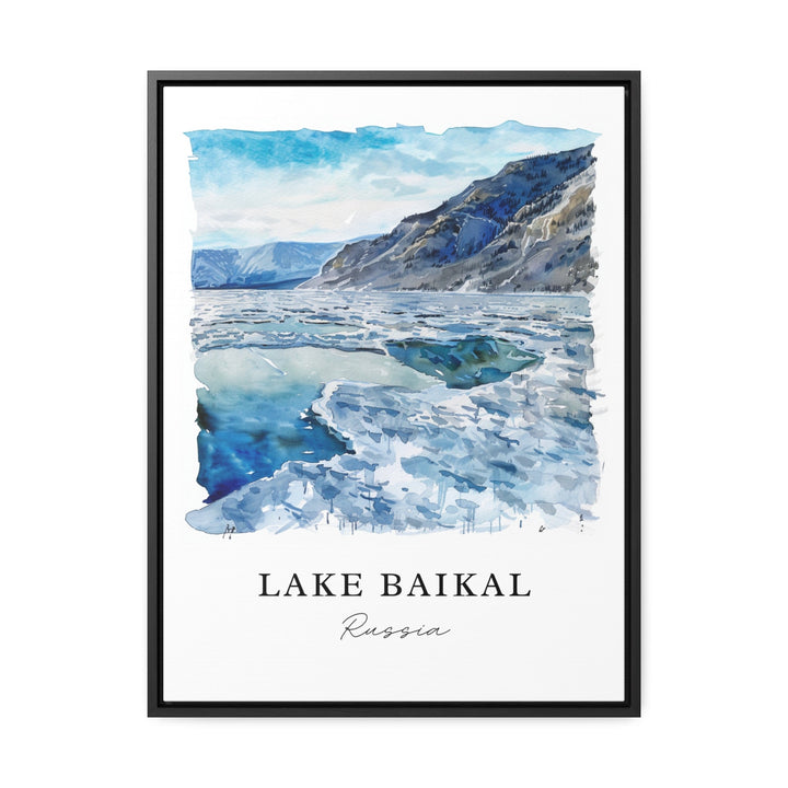 Lake Baikal Wall Art, Lake Baikal Russia Print, Lake Baikal Watercolor, Siberia Gift,