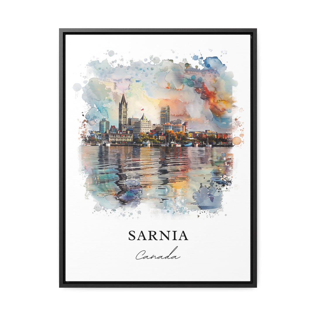 Sarnia Ontario Art, Lambton County Print, Sarnia Watercolor, Sarnia Lambton County Ontatio Gift, Travel Poster, Housewarming Gift