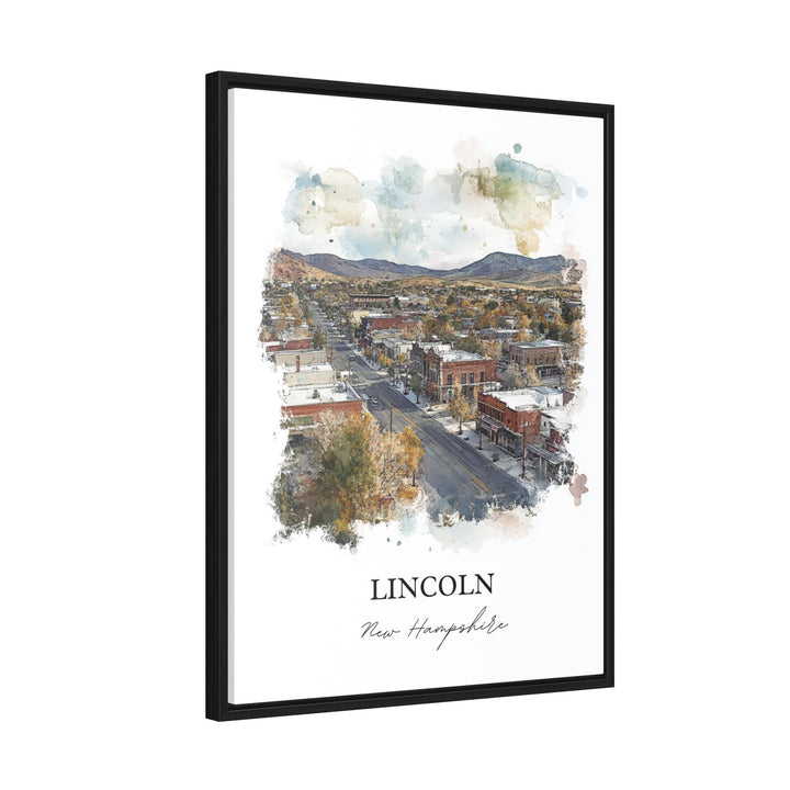 Lincoln NH Wall Art, White Mountains Print, New Hampshire Watercolor Art, Lincoln NH Gift, Travel Print, Travel Poster, Housewarming Gift