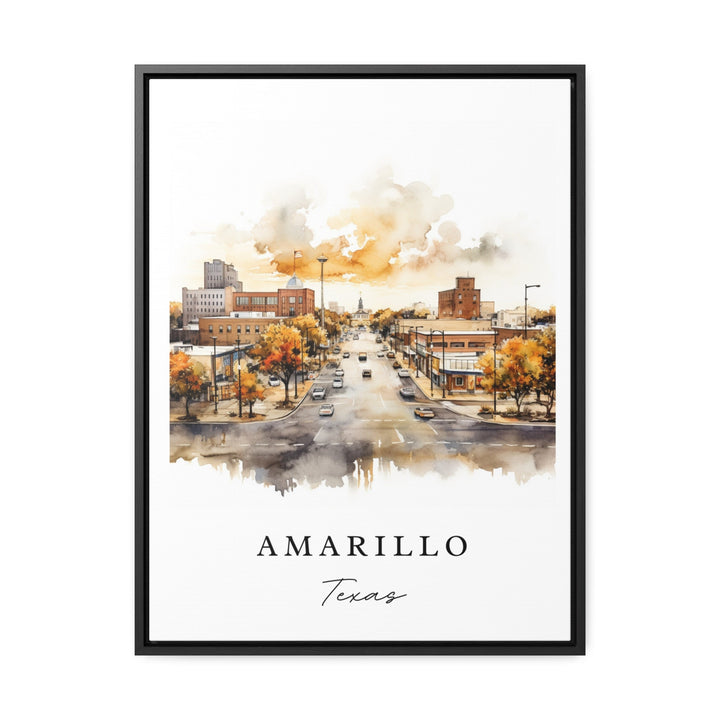 Amarillo TX wall art, Amarillo poster, Amarillo Texas gift, Amarillo Skyline artwork, Amarillo TX Watercolor art, Amarillo custom gift