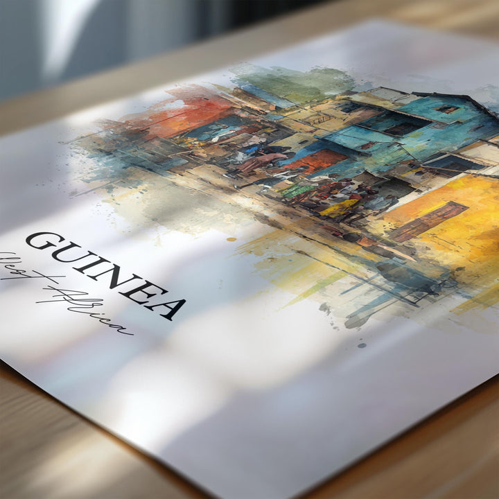 French Guinea Wall Art, South America Print, French Guinea Artwork, French Guinea Gift, Travel Print, Travel Poster, Housewarming Gift