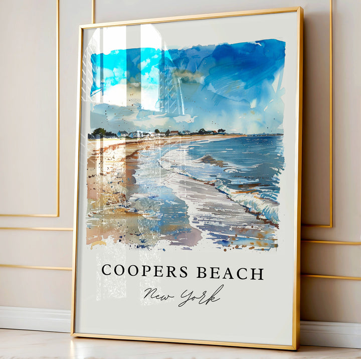 Coopers Beach Art, Southampton Print, Coopers Beach Wall Art, NY Beach Gift, Travel Print, Travel Poster, Travel Gift, Housewarming Gift