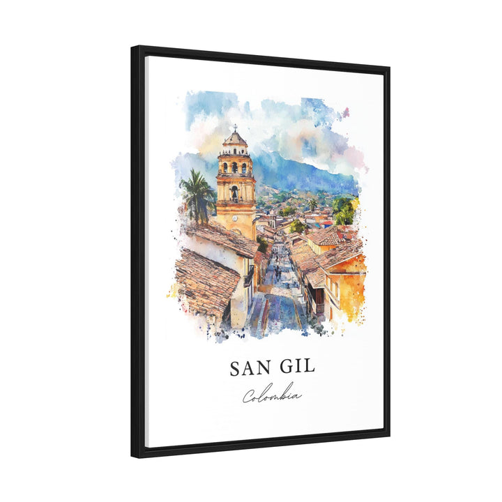 San Gil Colombia Wall Art, San Gil Print, Colombia Watercolor Art, San Gil Colombia Gift,