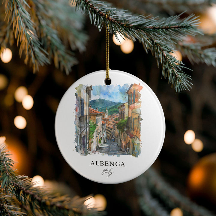 Albenga Italy Ornament: Unique Albenga Souvenir, Albenga Xmas Decor, and Authentic Albenga Italy Gift