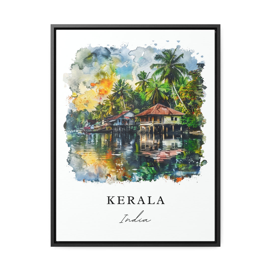 Kerala Wall Art, Kerala India Print, Kerala Watercolor, India Gift, Travel Poster, Housewarming Gift
