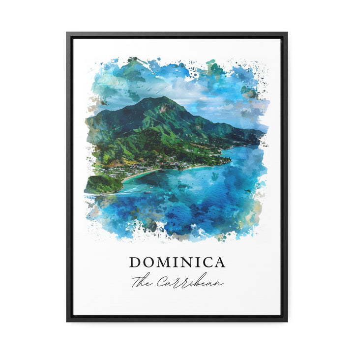 Dominica Wall Art, Dominica Caribbean Print, Dominica Island Watercolor, Dominica Gift,