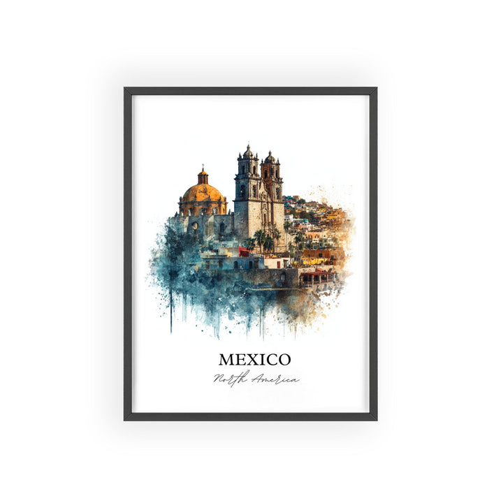 Mexico Wall Art, Mexico Print, Mexico Watercolor, Mexico Gift, Travel Print, Travel Poster, Housewarming Gift