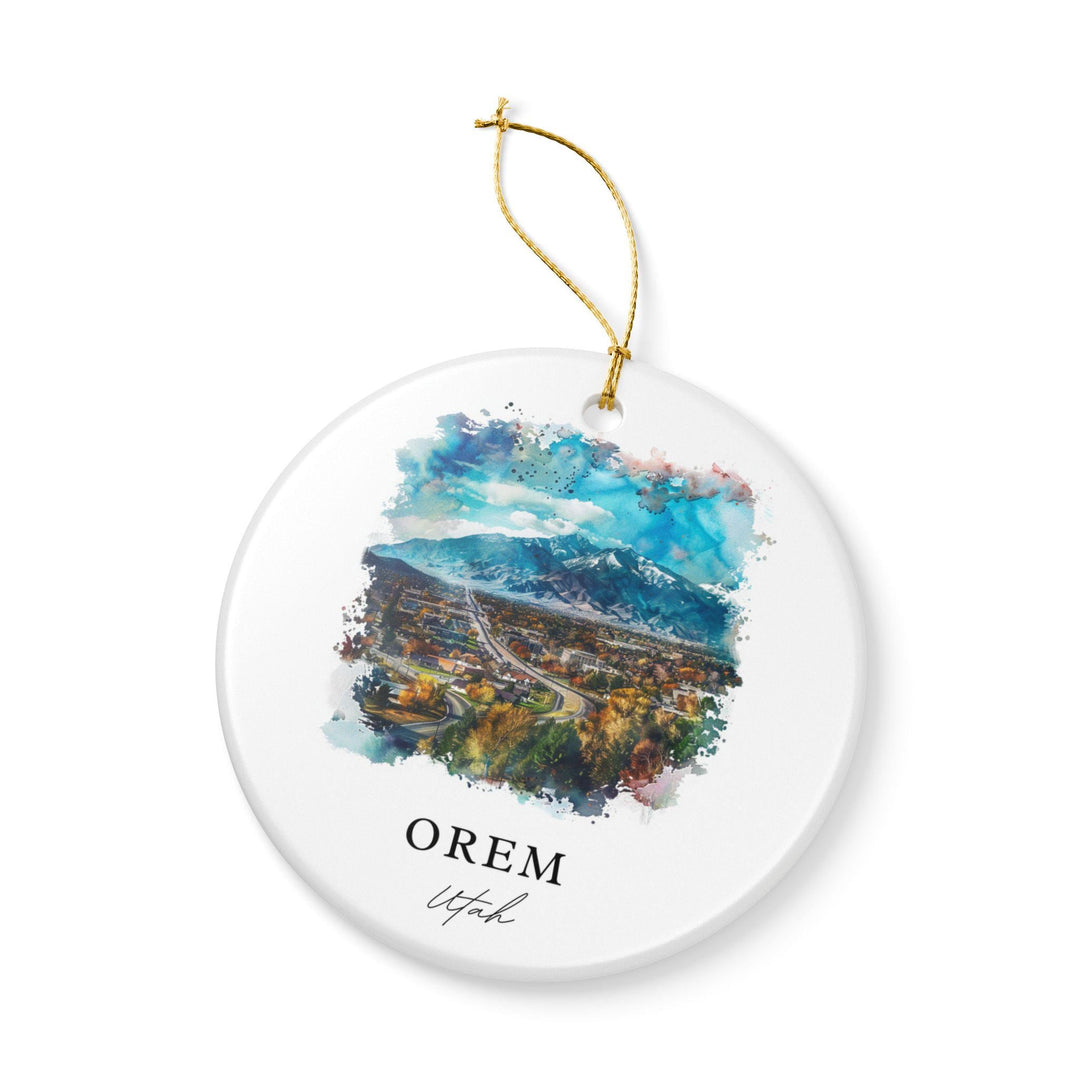 Orem, Utah Ornament: Unique Orem Souvenir, Orem Utah Xmas Decor, and Authentic Utah Gift