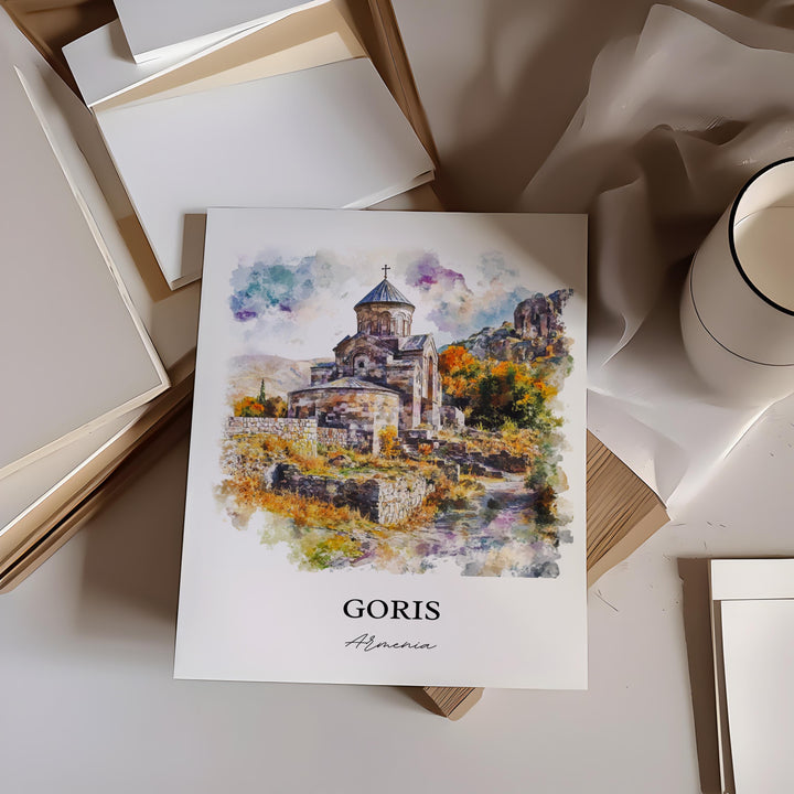Goris, Armenia – Watercolor Art Print