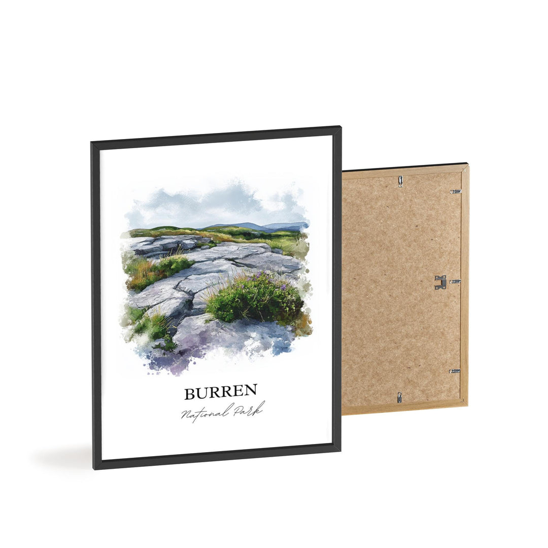 Burren National Park, Ireland – Watercolor Art Print