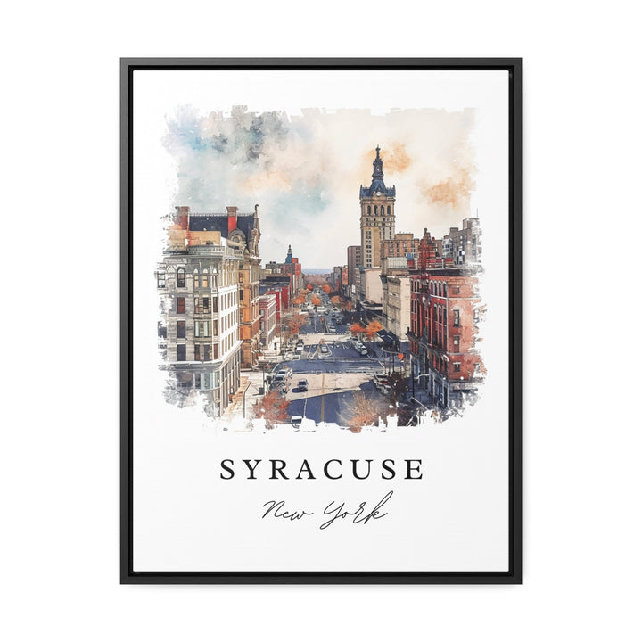 Syracuse traditional travel art - New York, Syracuse print, Wedding gift, Birthday present, Custom Text, Perfect Gift