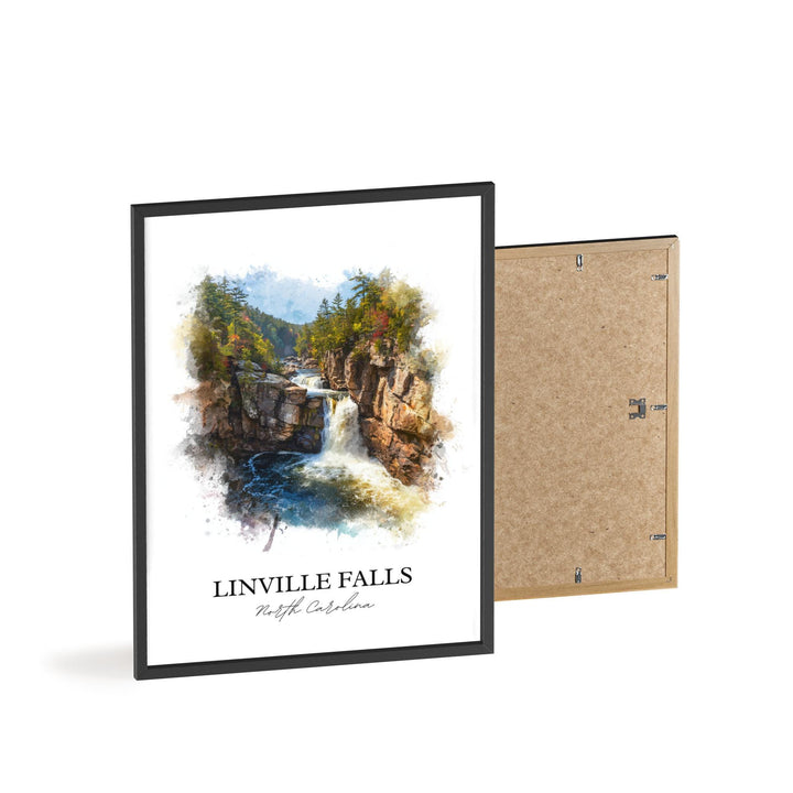 Linville Falls Wall Art, Linville NC Print, North Carolina Artwork, Linville Falls Gift, Travel Print, Travel Poster, Housewarming Gift