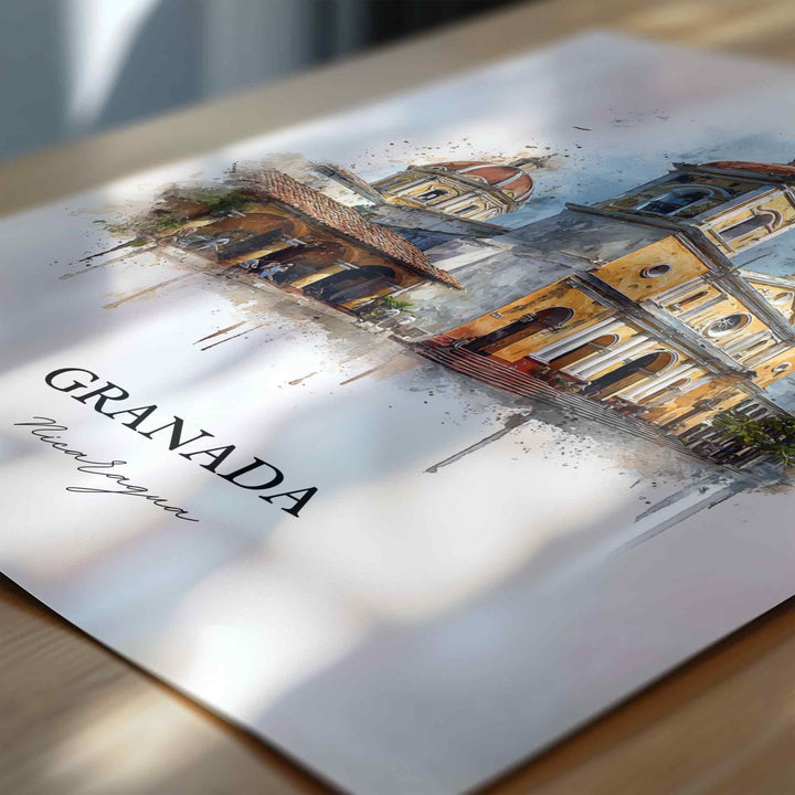 Granada, Nicaragua – Watercolor Art Print