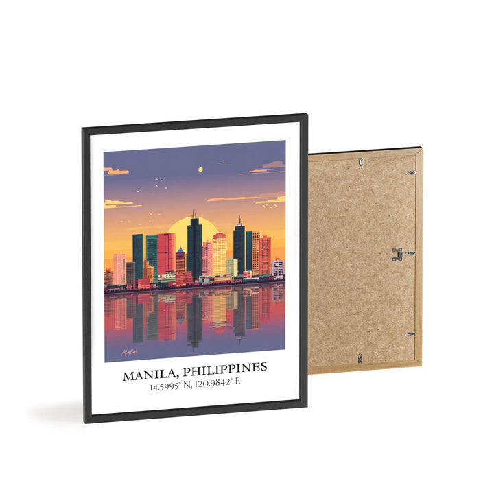 Manila Art, Philippines Retro Travel Art, Manila Home Decor, Philippines Gift, Manila Travel Art, Travel Prints, Housewarming Gift
