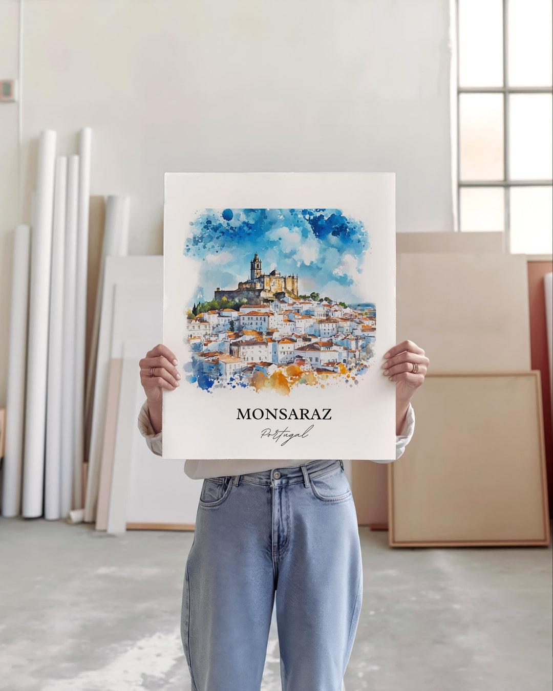 Monsaraz, Portugal – Watercolor Art Print