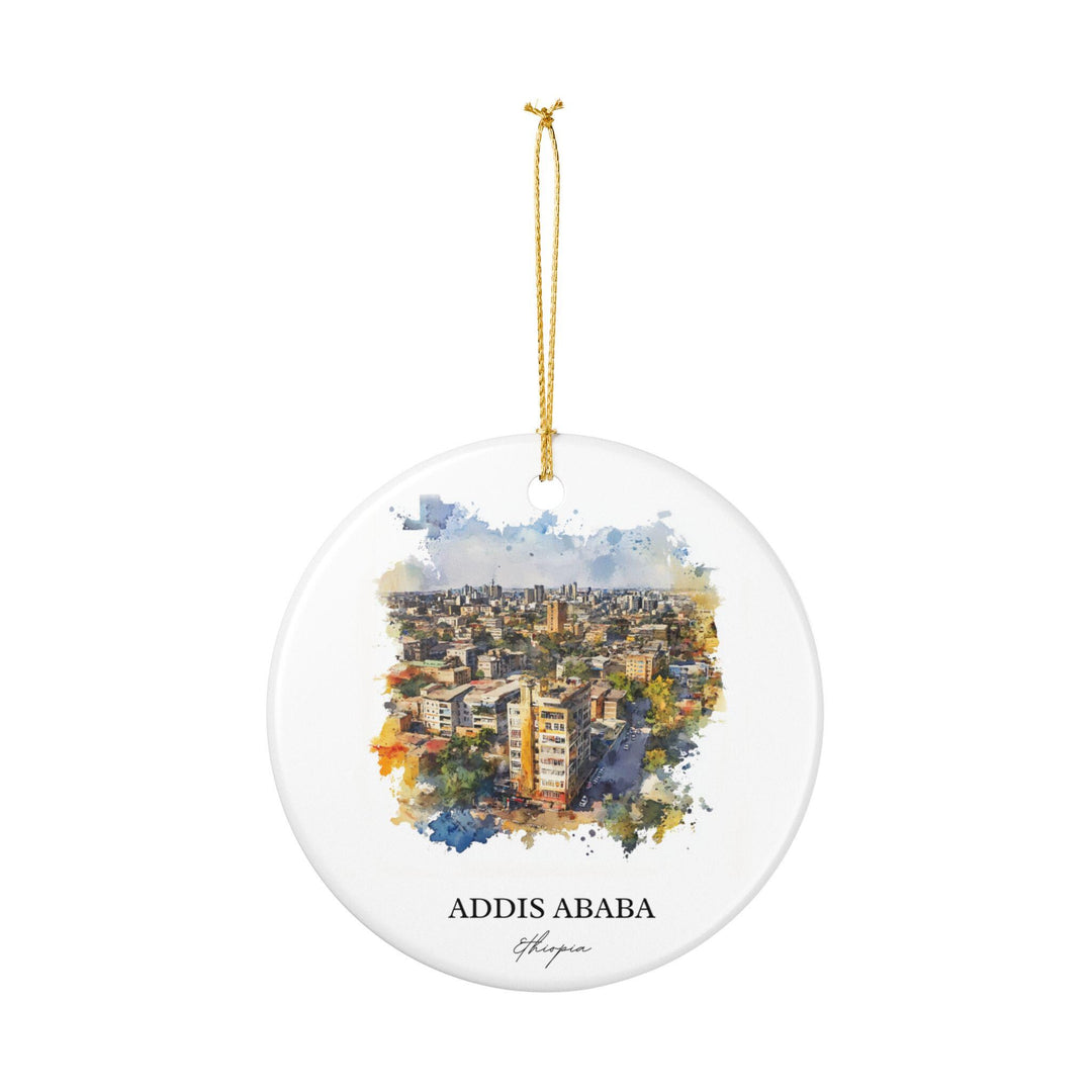 Addis Ababa Ornament: Unique Addis Ababa Souvenir, Addis Ababa Xmas Decor, and Authentic Ethiopia Gift