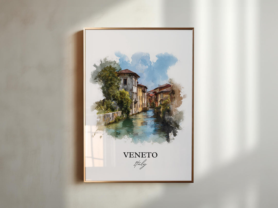 Veneto Italy Wall Art, Italy Print, Italy Watercolor Art, Veneto Italy Gift, Italia Travel Print, Travel Poster, Housewarming Gift