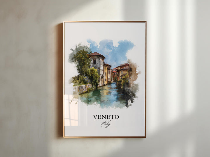 Veneto Italy Wall Art, Italy Print, Italy Watercolor Art, Veneto Italy Gift, Italia Travel Print, Travel Poster, Housewarming Gift