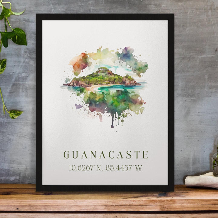 Guanacaste Costa Rica wall art - Costa Rica, Peninsula Papagayo poster, Wedding gift, Birthday present, Custom Text, Personalised Gift