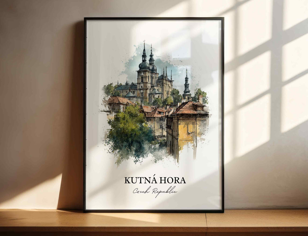Kutná Hora, Czech Republic – Watercolor Art Print
