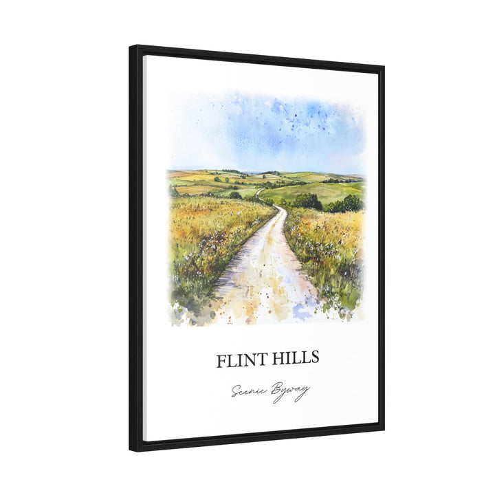 Flint Hills Wall Art, Kansas 177 Print, Kansas Watercolor Art, Flint Hills Kansas Gift, Travel Print, Travel Poster, Housewarming Gift