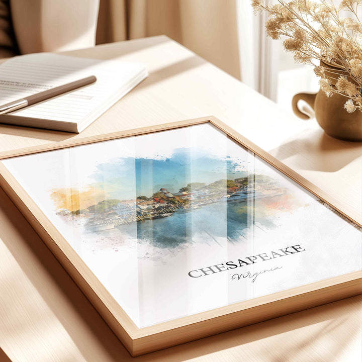 Chesapeake, Virginia – Watercolor Art Print
