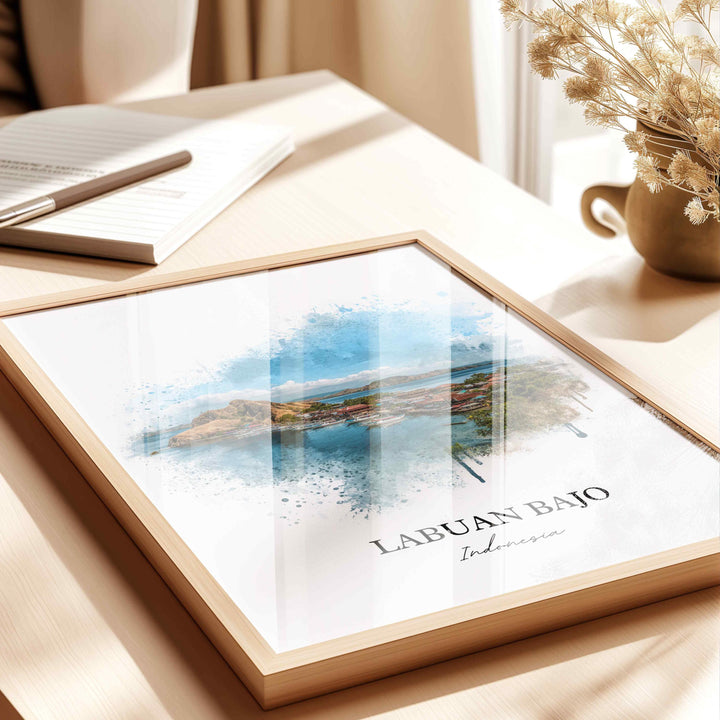 Labuan Bajo, Indonesia – Watercolor Art Print