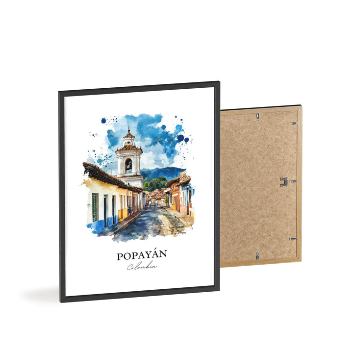 Popayán Wall Art, Bogotá Print, Colombia Watercolor Art, Popayán Colombia Gift, Travel Print, Travel Poster, Housewarming Gift
