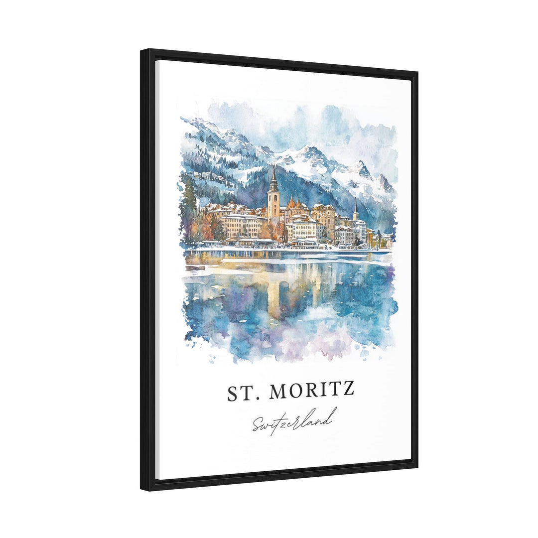 St. Moritz, Switzerland – Watercolor Art Print