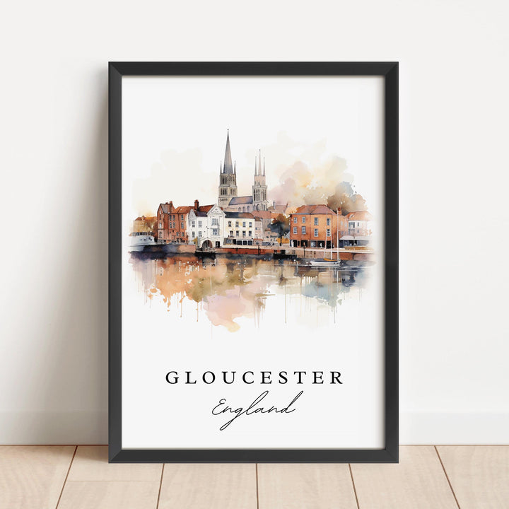 Gloucester England walll art - England, Gloucester poster, Gloucester Wedding gift, Birthday present, Custom Text, Personalized Gift