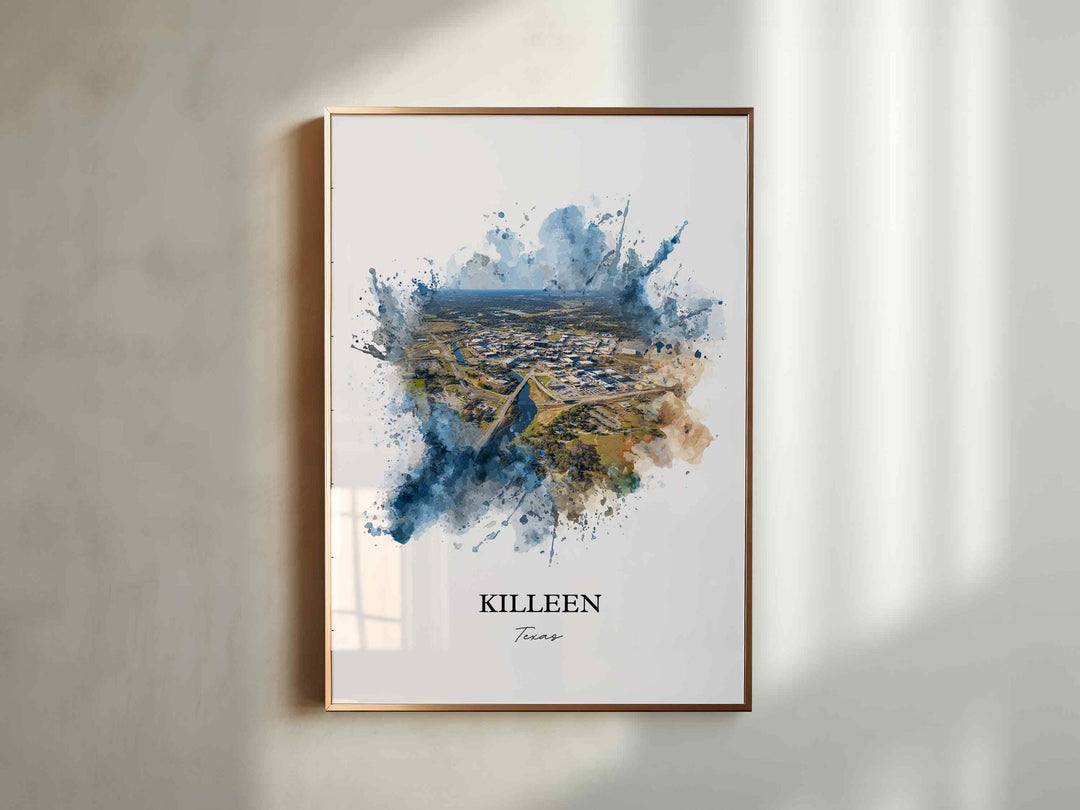 Killeen, Texas – Watercolor Art Print