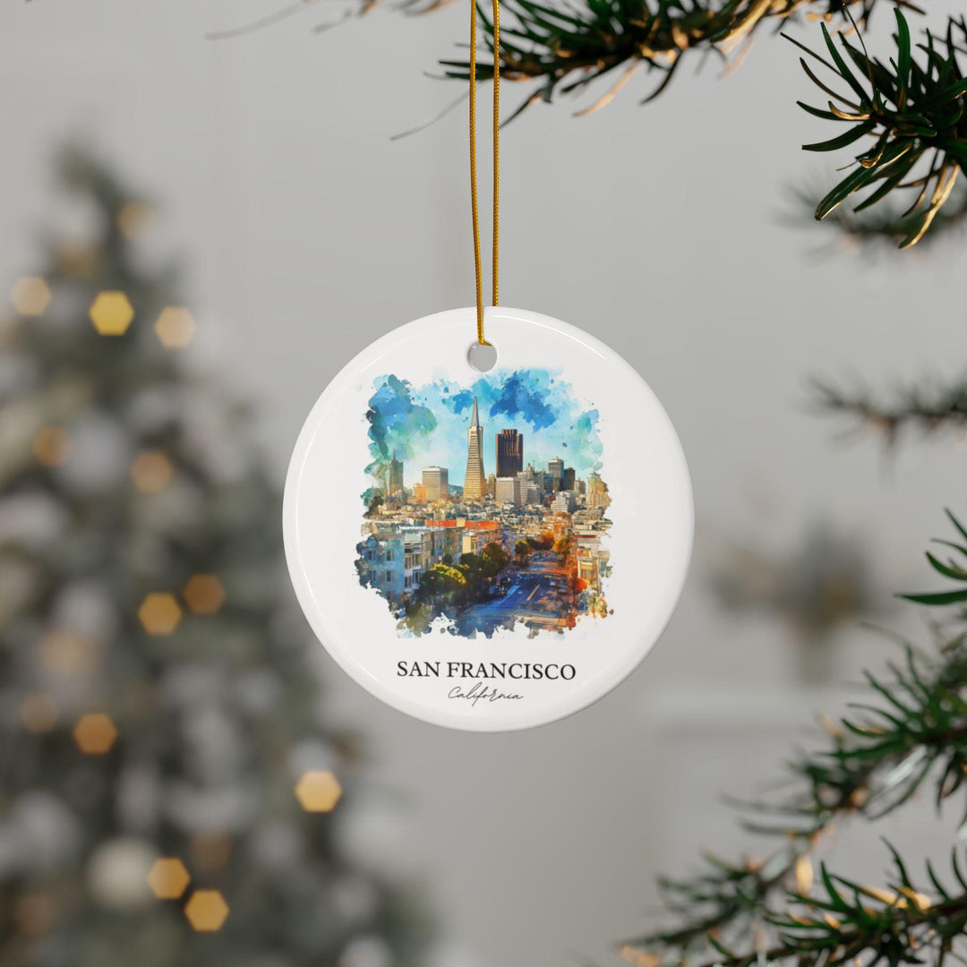 San Francisco CA Ornament: Unique San Francisco Souvenir, San Fran Xmas Decor, and Authentic San Francisco Gift