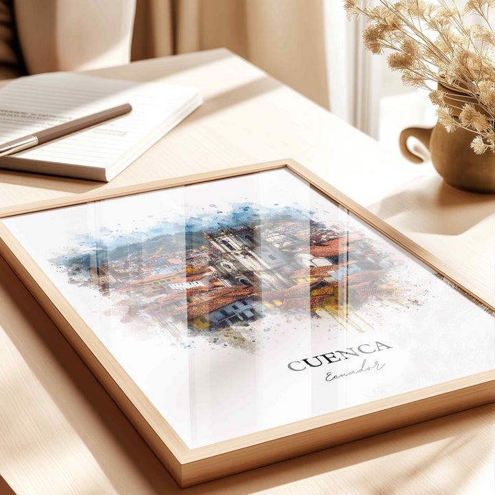 Cuenca, Ecuador – Watercolor Art Print