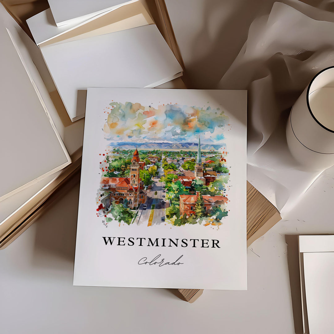 Westminster CO Art, Westminster Print, Westminster Watercolor Art, Jefferson County Gift,