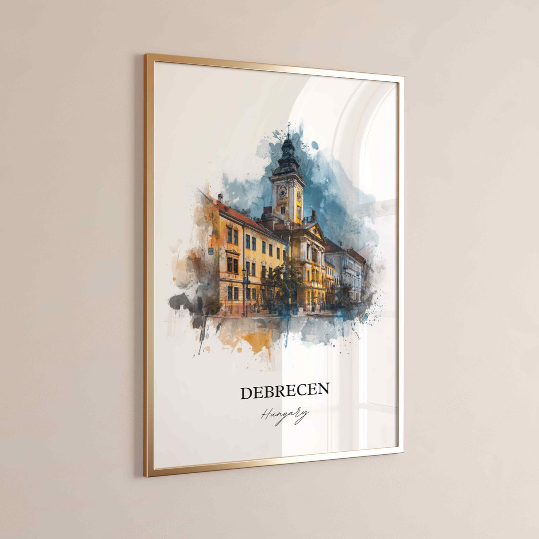 Debrecen, Hungary – Watercolor Art Print