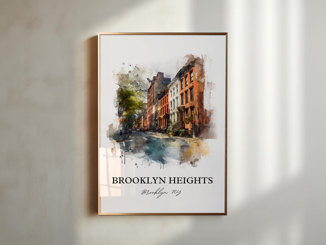 Brooklyn Heights, NY – Watercolor Art Print