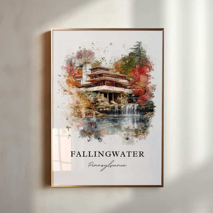 Designed by Frank Lloyd Wright, Fallingwater is one of the world's most celebrated homes, seamlessly blending innovative architecture with the natural beauty of its wooded waterfall setting.
