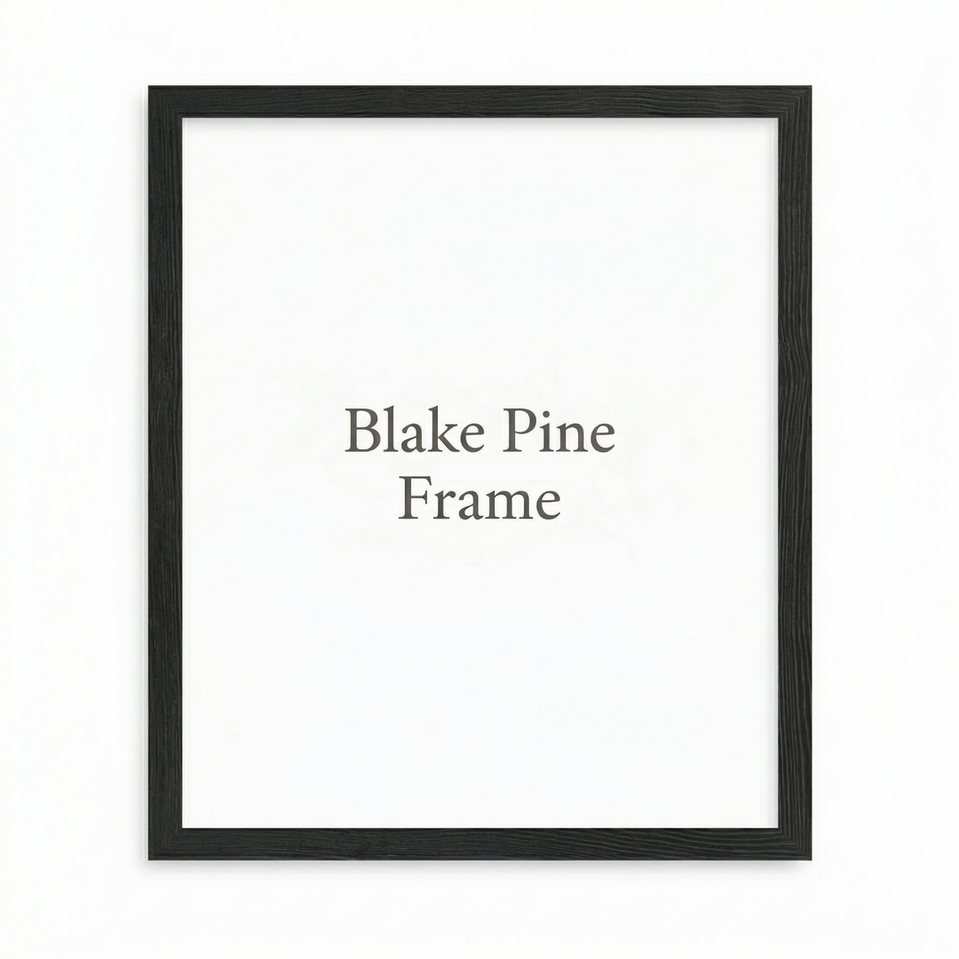 Black Pine Wood Picture Frame with Glass – Modern Minimalist Decor