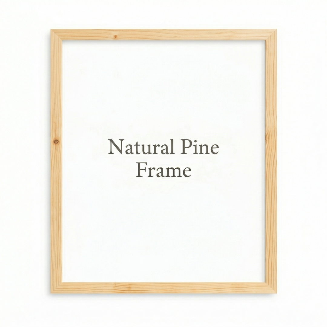 Natural Pine Wood Picture Frame with Glass – Modern Minimalist Decor