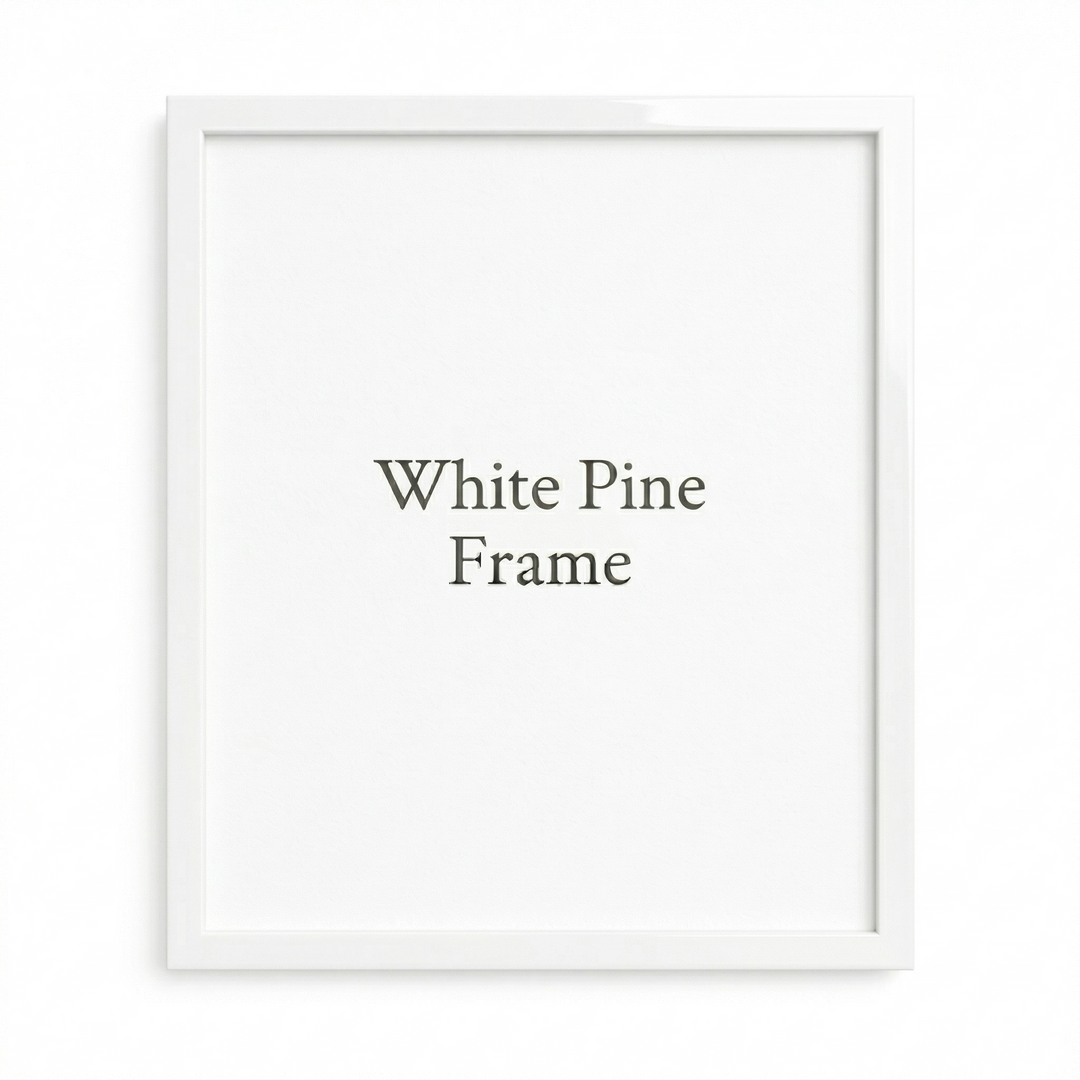 White Pine Wood Picture Frame with Glass – Modern Minimalist Decor