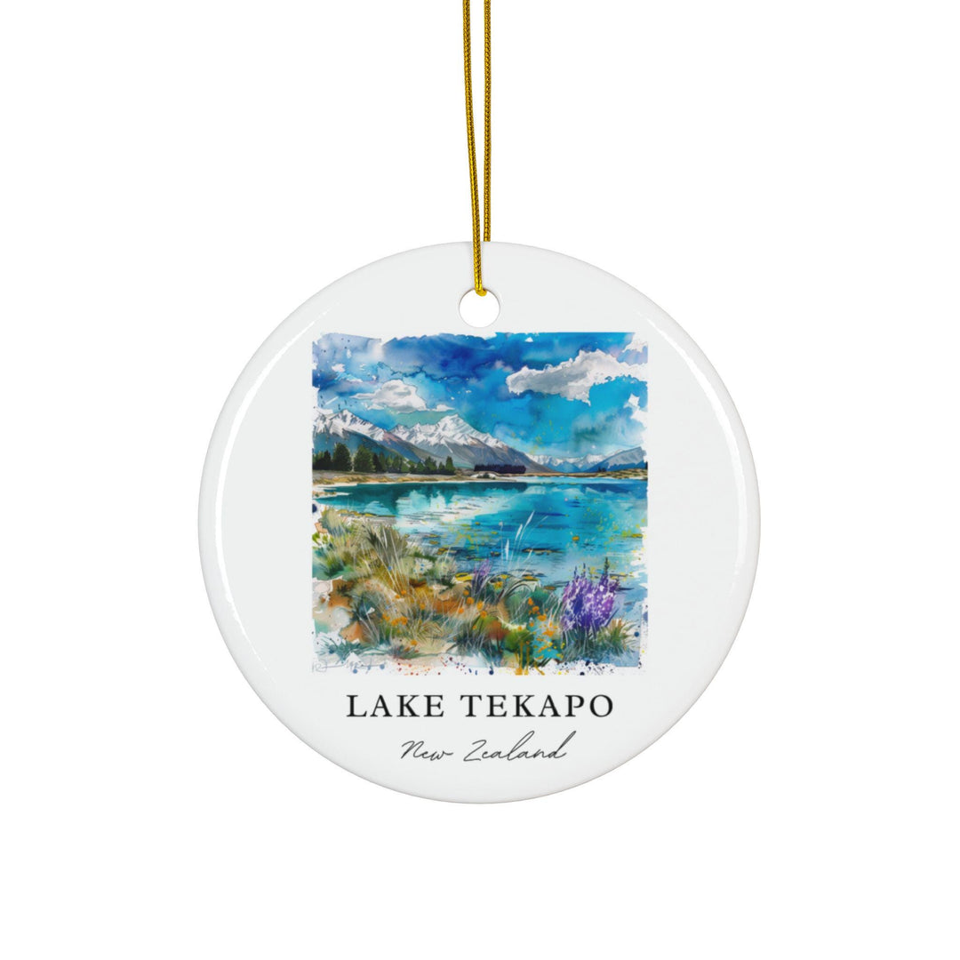 Turquoise waters reflect snowy mountain serenity.