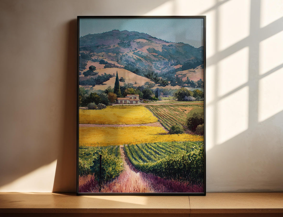 Golden hills welcome unhurried vineyard days.