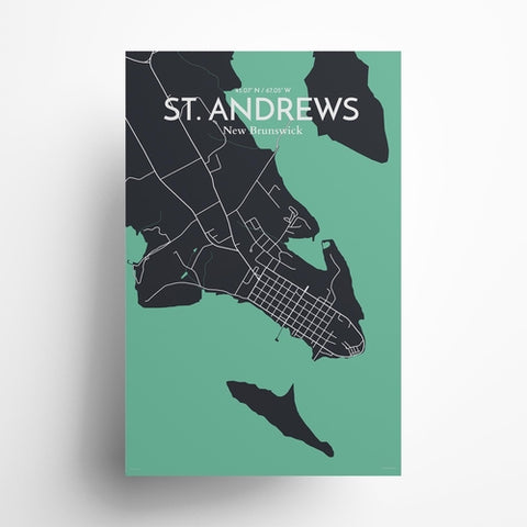 St. Andrews City Map Poster – Detailed Art Print of St. Andrews, Scotland for Home Decor, Office Decor, Travel Art, and Unique Gifts